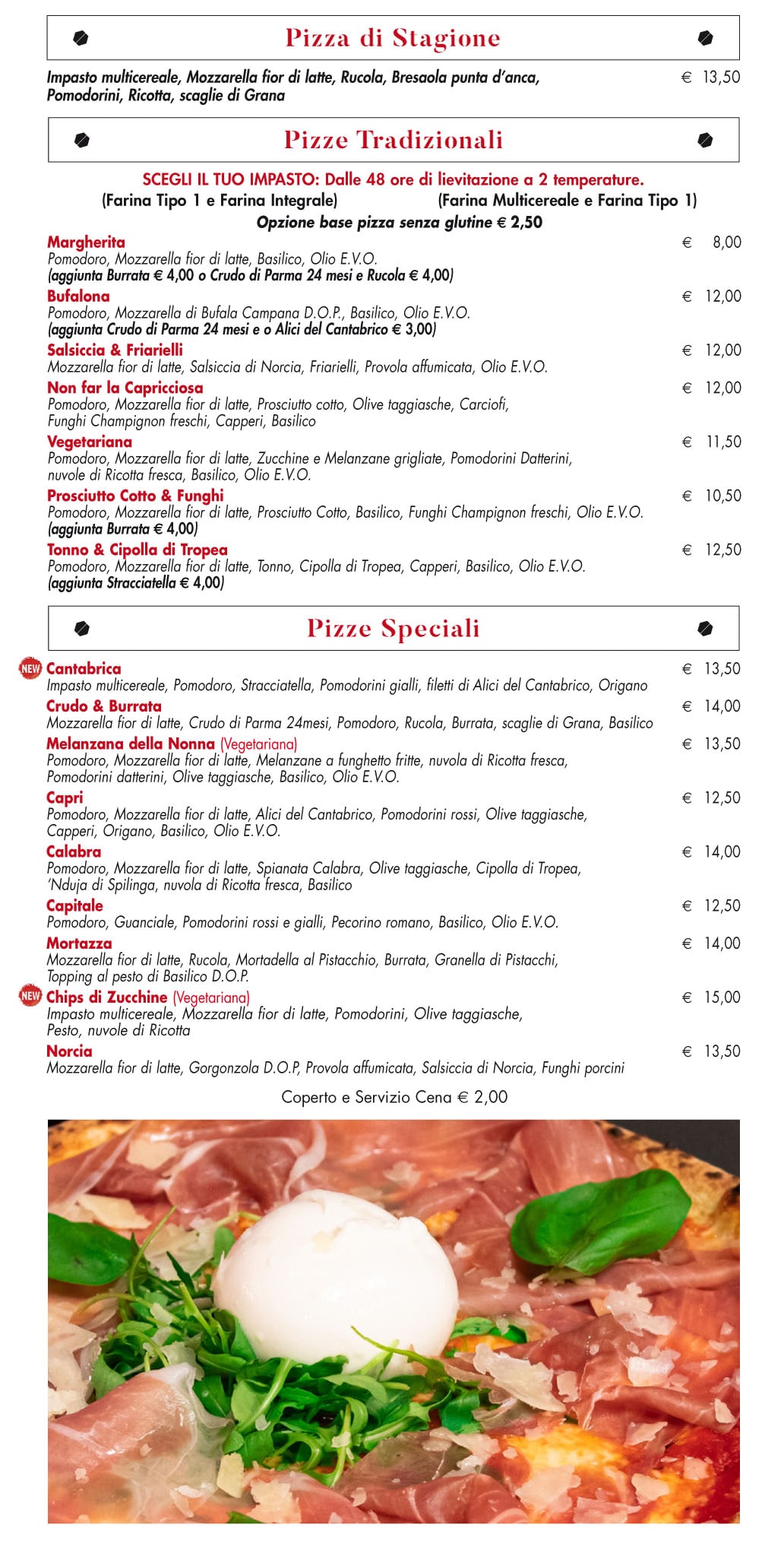 pizze corner nolo stagione